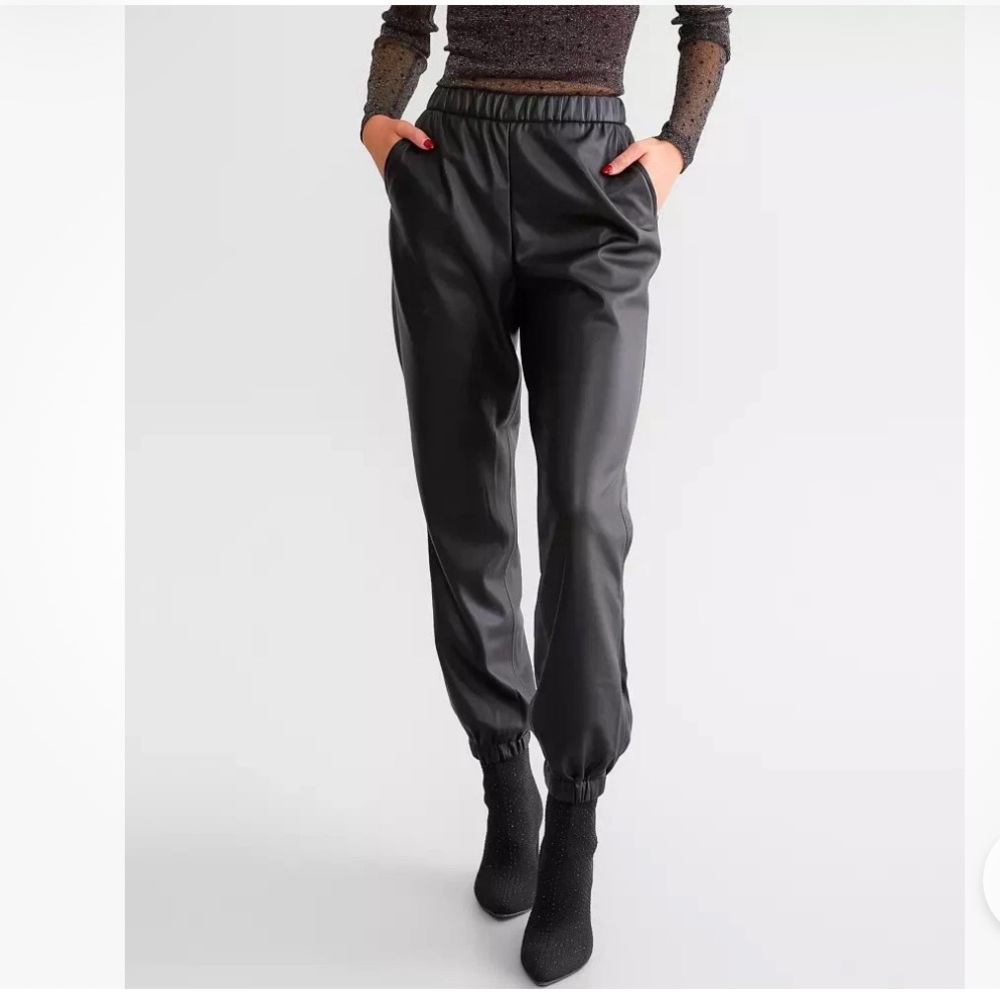 Z Supply Lenora faux leather jogger